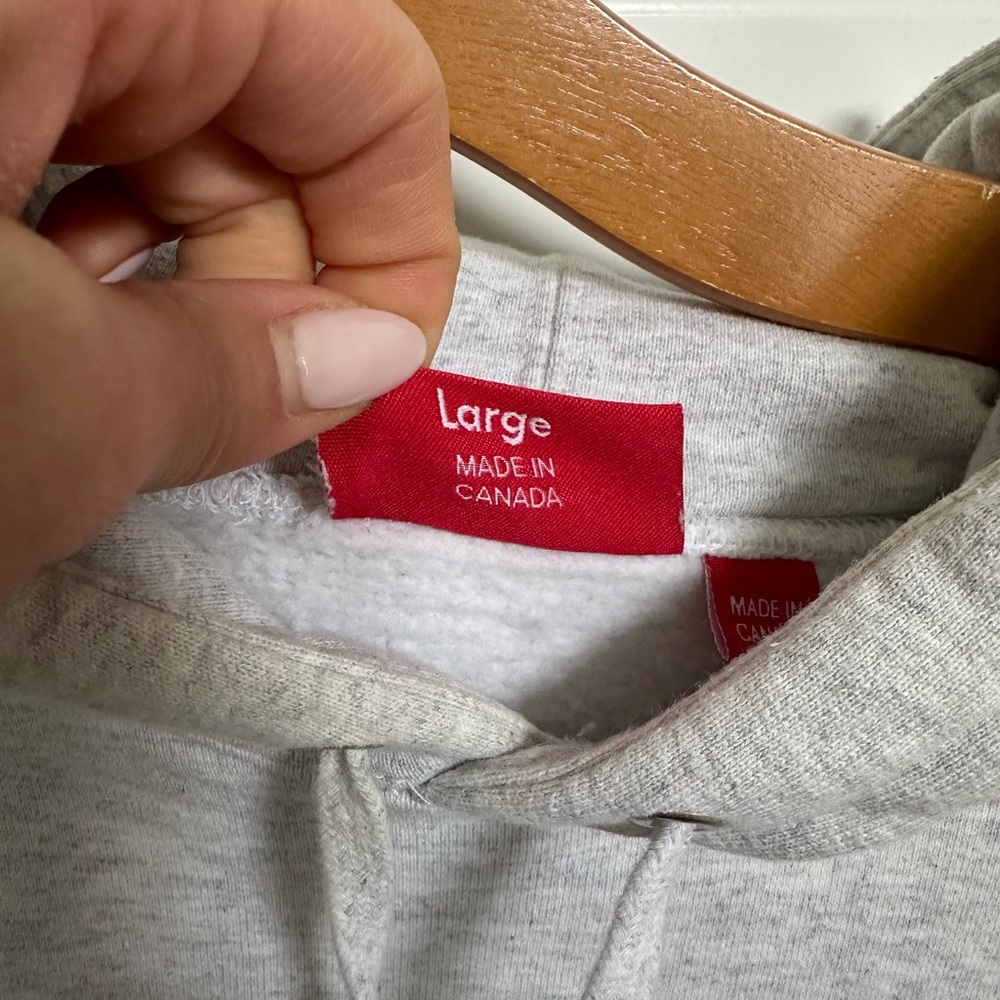 Supreme Anti Hooded Sweatshirt - Ash Grey - Size L - Picture 5 of 6